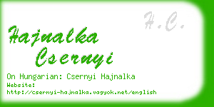 hajnalka csernyi business card